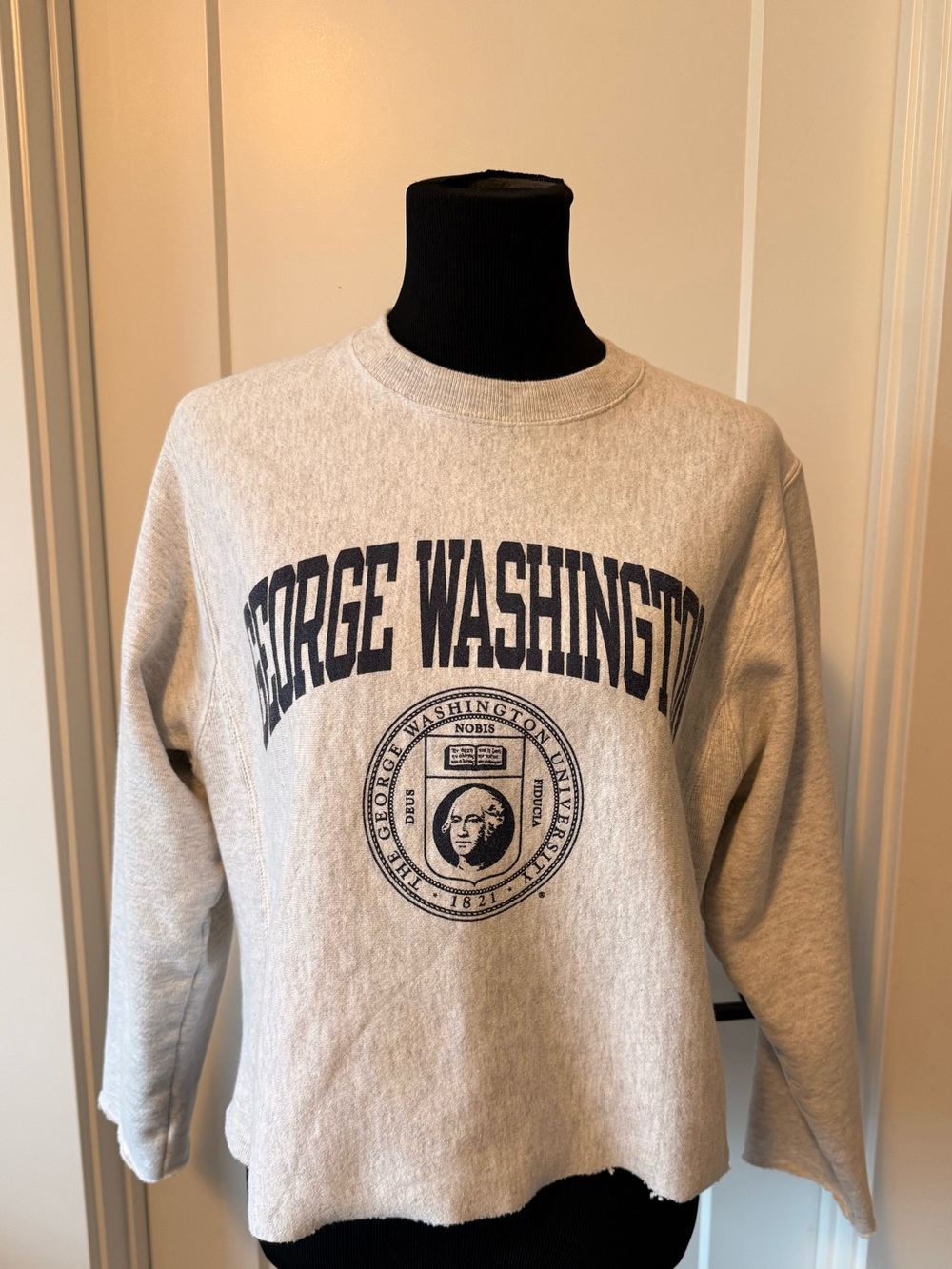 Collegiate Cropped George Washington University Sweatshirt